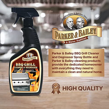 Parker & Bailey Grill Cleaner and Degreaser - BBQ Grill Cleaner Degreaser Cleaner Heavy Duty Countertop Cleaner Stainless Steel Cleaner Glazed Tile Cleaner Cleaning Supplies for Grease and Grime - style: BBQ