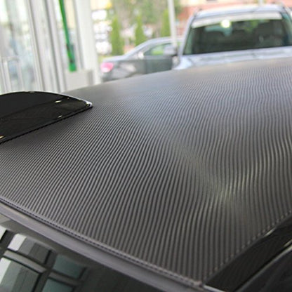 LZLRUN 3D Black Carbon Fiber Car Vinyl Wrap Self-Adhesive Film 1ft x 5ft - color: Black, size: 1ft x 5ft