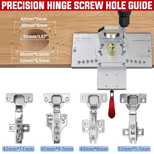 35mm Concealed Cabinet Hinge Jig Quick Clamp Dust Port Drill Guide Tool