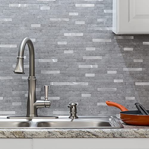 Aspect Peel and Stick Collage Tile in Cloud Shimmer (2pc per Pack/5 Pack) - color: Cloud Shimmer, size: 5 Pack