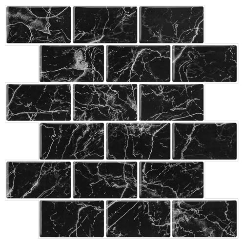 Peel and Stick Backsplash for Kitchen, Black - color: Black