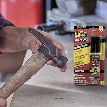 Flex Seal Epoxy Extreme Liquid Waterproof Adhesive, Black, 0.85 oz Syringe - style: Syringe .85 fl oz (25mL)