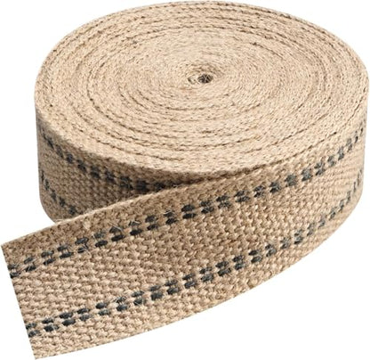 YaeCCC Jute Webbing,Upholstery Webbing for Chair,2" x20Yd Upholstery Strap - color: black, size: 2" x 20 Yd