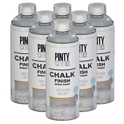 Chalk Finish Spray Paint - 11.8oz Water Based, Ultra Matte. Made With Real Chalk. Multiple Applications Including Furniture & Arts and Crafts. CK 798 Ash Grey - color: Ash Grey