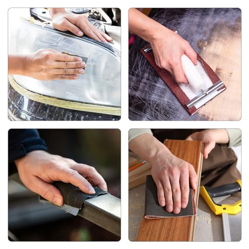 HARFINGTON 18pcs Sandpaper 3000 5000 7000 High Grit 9 x 3.6 Inch Silicon Carbide Abrasive Wet Dry Sanding Sheets for Wood Finishing, Metal Sanding, Automotive Polishing