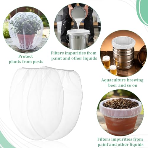60 Pcs Paint Strainer Bags, 5 Gallon Fine Mesh Filter Bag