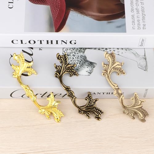 4 Pcs French Provincial Drawer Pulls Antique Dresser Handles (Gold) - color: Gold