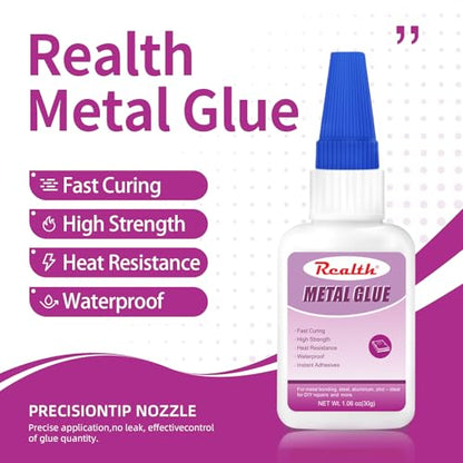 Super Glue for Metal 30g 2 Pack Clear Fast Drying - size: 60g, style: Metal Glue