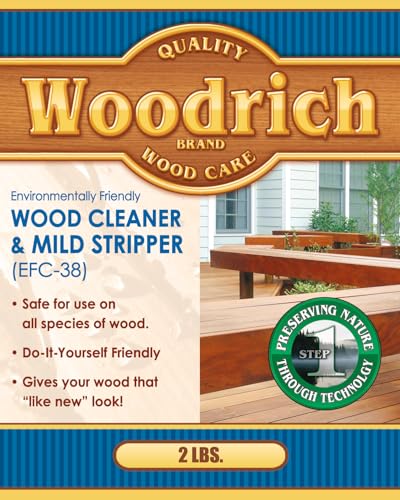 EFC-38 Wood Cleaner & Mild Stripper for Cleaning Outdoor Decks, Fences, Siding, and Log Cabins - 2 lbs Concentrated Powder (Covers 750 Sq. Ft.)