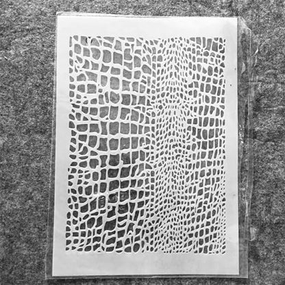 TIAMECH A4 Reusable Web Net Mesh Texture Stencil for Painting - style: Painting