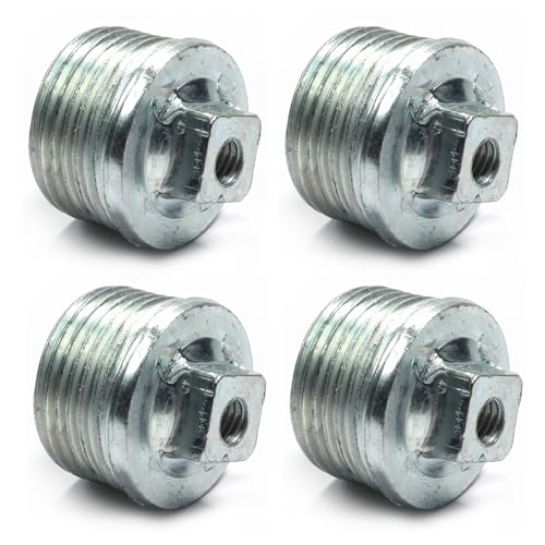 Pipe Plug with Threaded Hole, Swivel Castor Connectors, Wheel Fittings, Threaded Wheel Connector for DIY Furniture, Table Legs and Cabinet trolleys,(Pack of 4) (1 INCH) - size: 1 INCH
