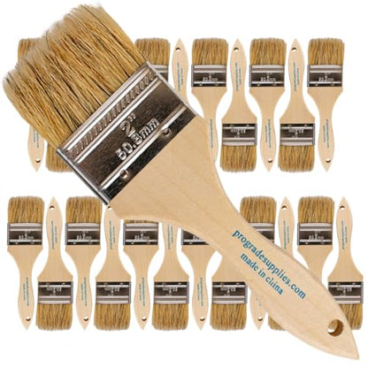 Pro Grade 2" Chip Brushes, Disposable Paint Brushes, for Paint, 24 Pack