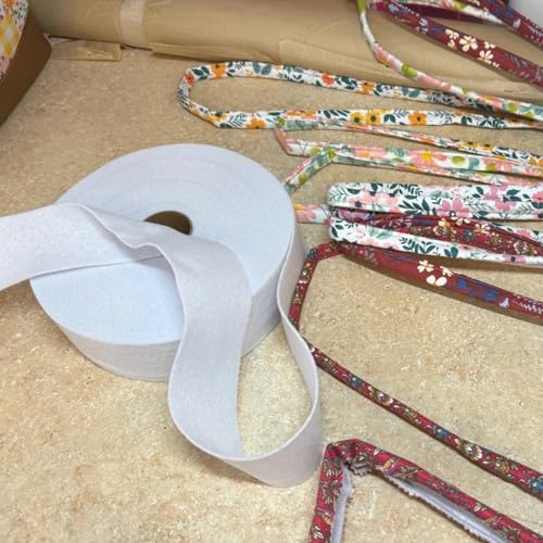 3 Rolls Jelly Roll Batting Strips for Rugs 2 1/2 inch Total 150 Yards - color: White-3Roll-6.4