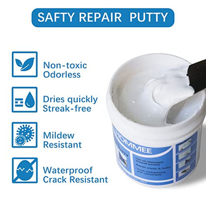 Drywall Repair Kit,Drywall Hole Patch Repair Kit to Fix Wall Surface Holes and Creak Damage with White Repair Putty 17OZ,8PCS Aluminum Repair Patchs,Scraper,Sanding Pad Fill Quick and Easy Solution - color: 19-in-1 SET (2 Cans of Spackle)