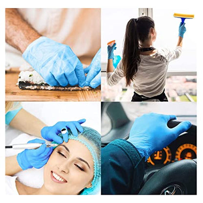 Basic Medical Synmax Vinyl Exam Gloves - Latex-Free & Powder-Free - Large, BMPF-3003(Case of 1,000) Blue - size: Large (Pack of 1000)