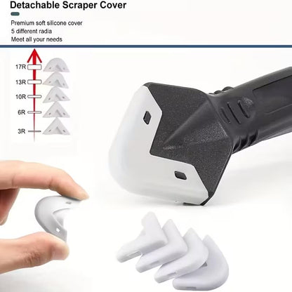 Multi-Purpose Caulking Tool Kit, Caulk Remover Grout Scraper with 5 Replaceable Silicone Tips for Kitchen Bathroom Tile Floor Window Home Improvement(9pcs/set)