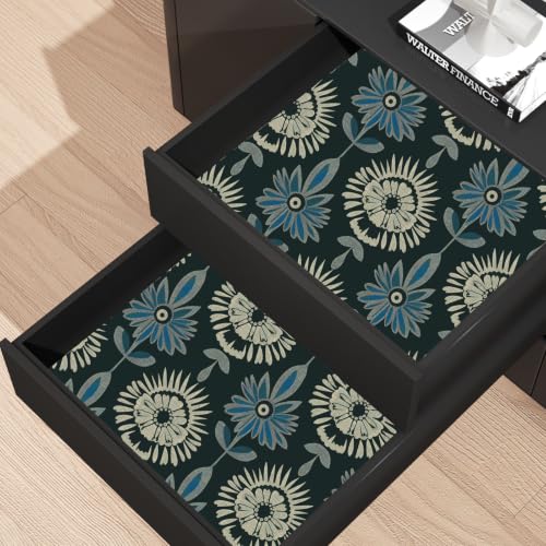 BOKEBEVE Extra Long Green Leaf Wallpaper Stick and Peel Boho 17.5 x 393.5In - color: Dark Green, size: 17.5" x 787"