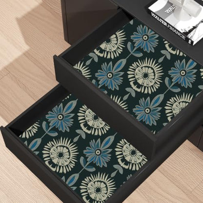 BOKEBEVE Extra Long Green Leaf Wallpaper Stick and Peel Boho 17.5 x 393.5In - color: Dark Green, size: 17.5" x 787"