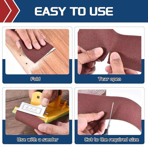 Sandpaper Roll 1Inch 20FT 120Grit Aluminum Oxide Emery Cloth Roll - size: 1 Inch x 20 Feet 120 Grits