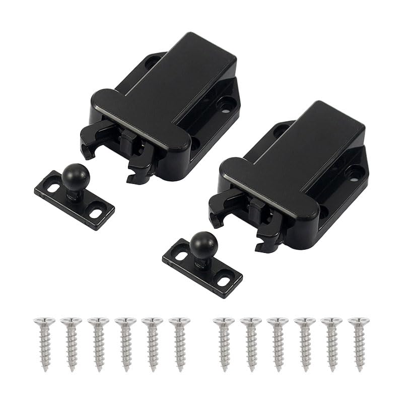 Touch Release Catch Latch, 2 Pcs，Push Open Snap Lock Buckle