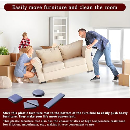 Furniture Sliders for Carpet and Hardwood Floors Adhesive Furniture Glides Sliders，Self-Stick (Teflon) Furniture Sliders Pad (8, rectangle25*100mm) - size: rectangle25*100mm
