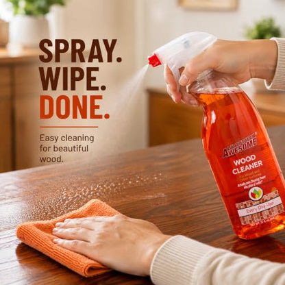 La's Totally Awesome Wood Cleaner Spray for Wood Furniture, Tables, Cabinets, Shelves & More, Everyday Wood Surface Cleaner, 32 Fl Oz, Pack of 3 - size: 32 Fl Oz (Pack of 3)