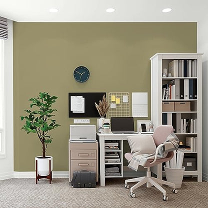 Glidden Total Interior Wall Paint & Primer All-in-One, Sweet Annie/Green, Flat, 1 Gallon - color: Sweet Annie, size: 128 Fl Oz (Pack of 1)