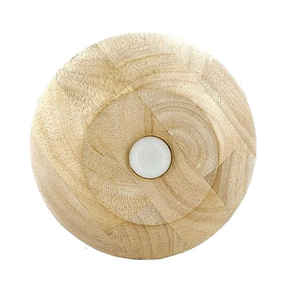 OUTWATER 4 in. H x 4 in. Dia Unfinished Solid Hardwood Bun Foot Leg for Furniture 4 Pack with 4 Free Insert Nuts and Drill Bit - color: Unfinished