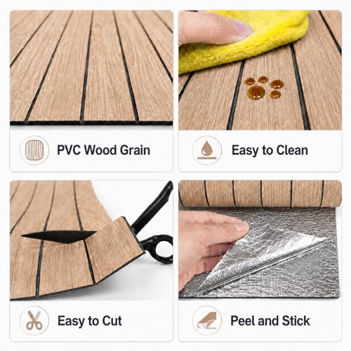 Peel and Stick PVC Slat Wall Panel, 3D Faux Oak, 15.8" x 236" - color: Oak, size: 15.8" x 236"