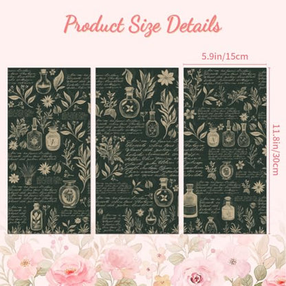 Peacoblue Vintage Herbs Rub On Transfers for Furniture Craft 6"x12" - style: Vintage Herbs