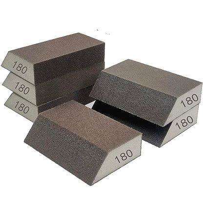 6 Pack Sanding Sponge, 180 Grit Sanding Blocks Assortment,Washable and Reusable for Wood Drywall Metal Home(180 Grit) - style: 180 Grit