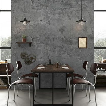 ReWallpaper Textured Cement Wallpaper Peel and Stick Dark Grey Concrete Wall Paper Self Adhesive Cement Vinyl Wall Covering for Accent Walls Kitchen Backsplash Countertop Bathroom Office 15.8in x 23ft - color: Gray Concrete, size: 15.8in x 23ft