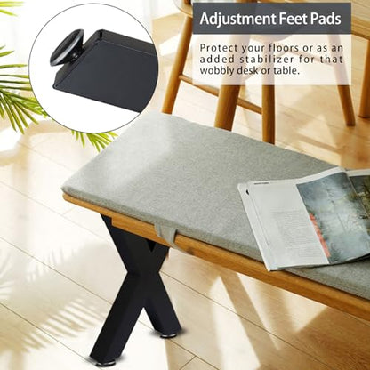 Taelakeni 16 Inch Bench Legs, X Shape Metal Coffee Table Leg, Set of 2, 16" H x 11.8 W - color: Black, size: 16 IN