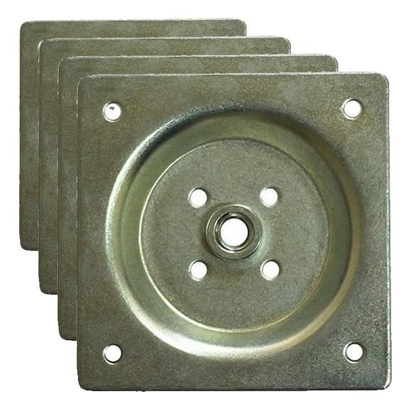 WEICHUAN Furniture Legs Mounting Hardware Sets - Include 5/16" -18 Coarse Attachment Plates, 5/16" -18 Coarse Hanger Bolts, Threaded Nuts, Screws Adapters 4 Sets, for Sofa Couch Chair Legs (Pack of 4) - size: 5/16" -18 Coarse (Pack of 4)