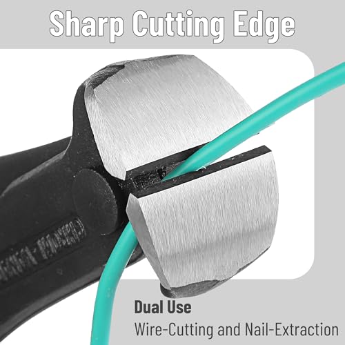 Bates- Nail Puller, 7 Inch, Light Green, Nail Remover Tool, Cutting Pliers, Carpenter Tools, Staple Puller, End Cutting Pliers - color: Light Green, size: 7", 1 Pack