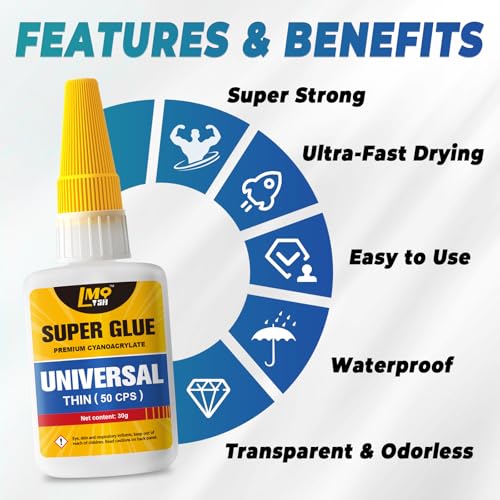 Thin Super Glue Liquid 60g, Fast CA Glue for Plastic Glass Ceramic Wood - size: 2oz, style: Thin
