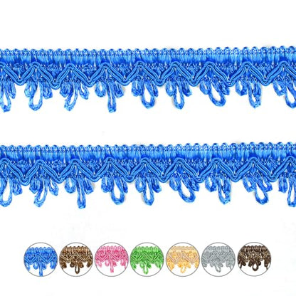 10 Yard Braid Trim 0.98" Wide Basic Fabric Gimp-Navy - color: navy