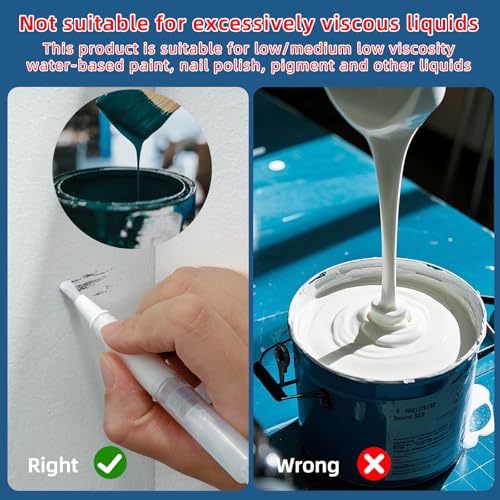 Fillable Touch Up Paint Pen,Refillable Paint Brush for Wood,3 Pack