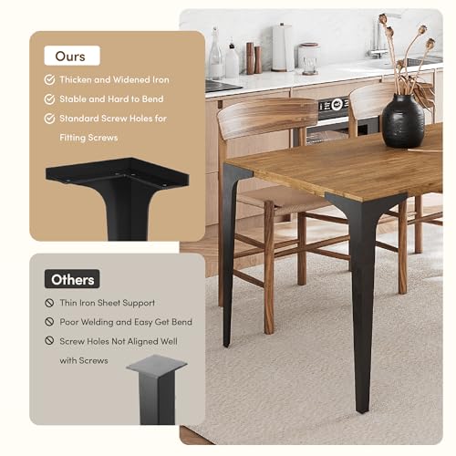Spade 30" Heavy-Duty Metal Table Legs (Set of 4), Minimalist Steel Legs for Live Edge Table Top, Dining Table, Desk, DIY Furniture Projects