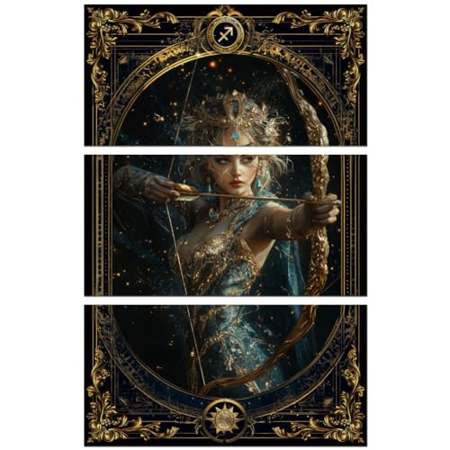 Peacoblue Sagittarius Princess Rub On Transfers for Furniture Craft 6"x12" - style: Sagittarius and Princess