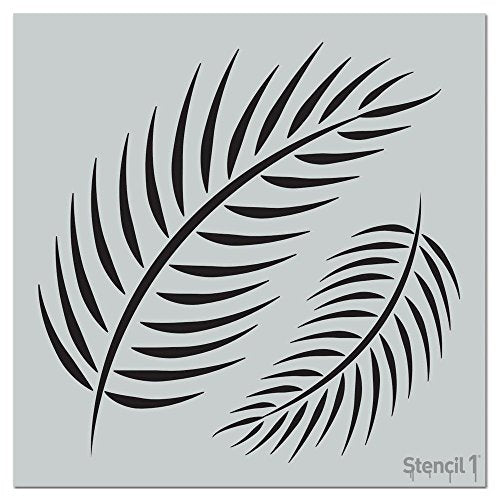 Stencil1 Palm Fronds Stencil 11" x 11" Tropical Botanical Wall Decor - color: Palm Fronds Stencil