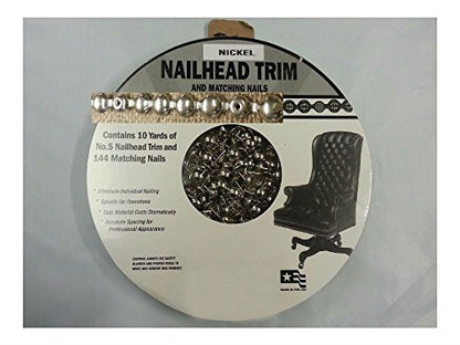 30 ft Upholstery NICKEL Tackstrips Roll Decorative Nail Strip Nailhead Trim USA