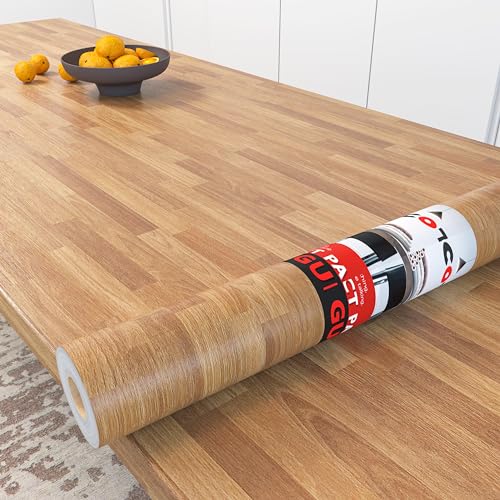 Decotalk Butcher Block Countertop Peel and Stick Wood Contact Paper 12x200 - size: 12" x 200"