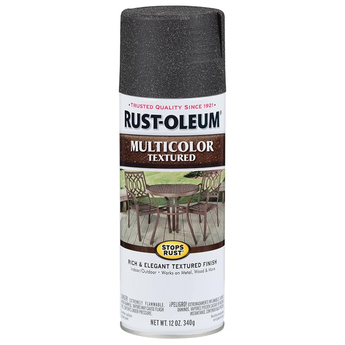 Rust-Oleum Stops Rust Multi-Color Textured Spray Paint, Aged Iron - color: Aged Iron, size: 12 Ounce (Pack of 6)