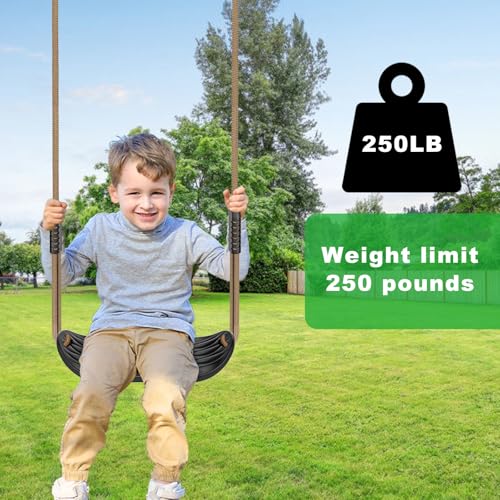 SELEWARE Heavy Duty Swing Seat for Kids Adults with Adjustable Ropes - color: Black1 Swing Seat, 2 Pack