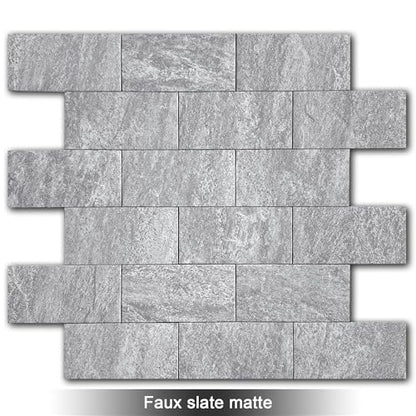 BeNice Marble Peel Stick Backsplash Tile Kitchen Travertine Gray 10pcs - color: Travertine Gray, size: 10sheets