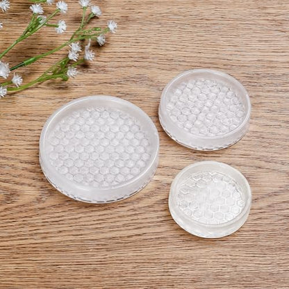 2" Clear Rubber Caster Cups-12PCS Furniture Coasters for Carpet Floor Round - size: 2" 12pcs Clear