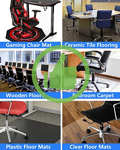 Office Chair Wheels Grykot Chair Wheels Replacement 5-Pack, Office Chair Casters Heavy Duty Replacement for Hardwood Floors and Carpet, 2 inch Fits 99%, Black