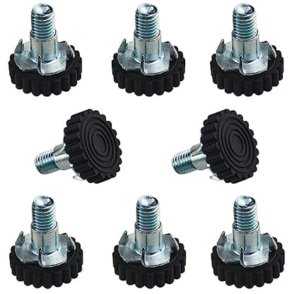 TOVOT 8PCS M10×1.5MM Furniture Leveling Feet 30MM Table Feet Screw on Adjustable Furniture feet Heavy Duty Levelers with T-Nuts for Chair Cabinet