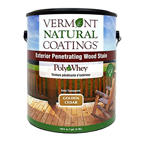 Vermont Natural Coatings PolyWhey Exterior Penetrating Stain - Golden Cedar - Gallon - color: Golden Cedar, size: Gallon